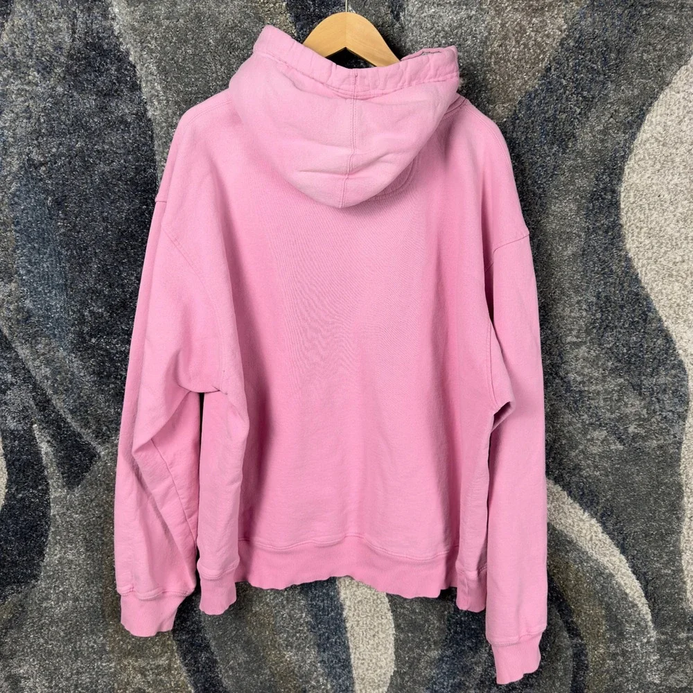 Y2K Champion‎ Pullover Hoodie Mens XL Pink Embroidered Logo Streetwear